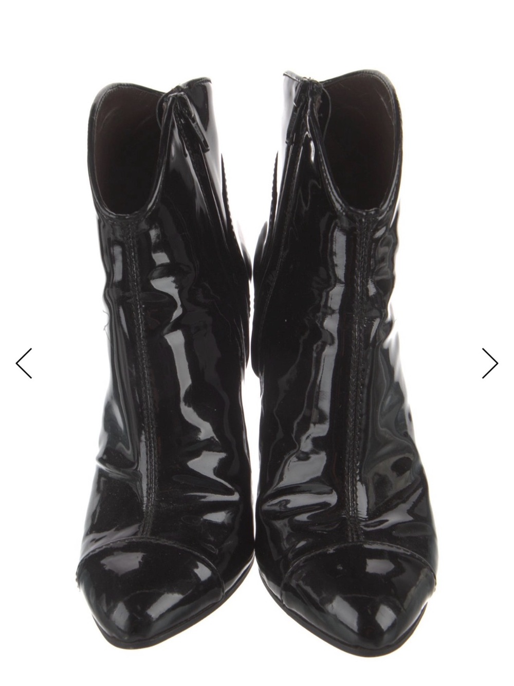 Burberry Black Patent Leather Ankle Booties